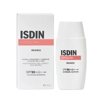 Crème Solaire Visage SPF50 Isdin Redness - Légère, Peau Sensible Crème Solaire Visage SPF50 Isdin Redness - Légère, Peau Sensible
