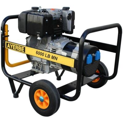 Ayerbe Modelo 5418660 - Generador diésel monofásico 6000 lb Ayerbe Modelo 5418660 - Generador diésel monofásico 6000 lb