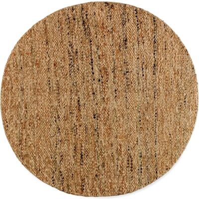 GEESE HOME Alfombra 120 x 120 x 2 - Yute - Marrón GEESE HOME Alfombra 120 x 120 x 2 - Yute - Marrón