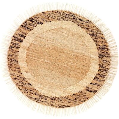 Tapis GEESE HOME 120 x 120 x 2 - Jute - Marron - Publicité Tapis GEESE HOME 120 x 120 x 2 - Jute - Marron - Publicité