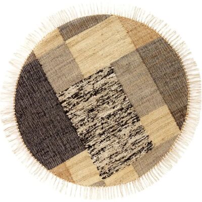 Tapis de laine et de coton en jute 180 cm diametre - Publicité Tapis de laine et de coton en jute 180 cm diametre - Publicité