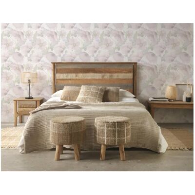 GEESE HOME Tête de lit - 113 x 7 x 120 - Bois - Naturel - Tête de lit - Publicité GEESE HOME Tête de lit - 113 x 7 x 120 - Bois - Naturel - Tête de lit - Publicité