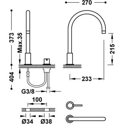 Grifería Tres STUDY - Faucet Grifería Tres STUDY - Faucet