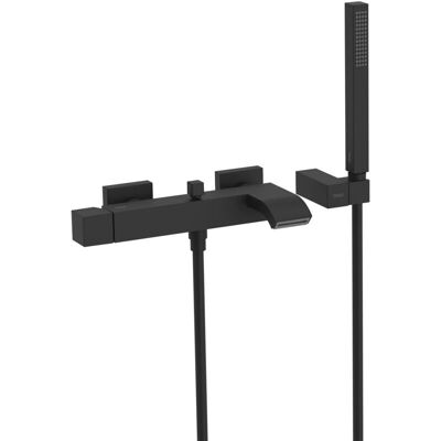 Grifo de bañera y ducha empotrado Tres - Negro Mate Grifo de bañera y ducha empotrado Tres - Negro Mate