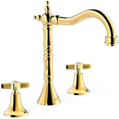 TRES GRIFERÍA Tres 24210501or Grifo de lavabo de oro 24K TRES GRIFERÍA Tres 24210501or Grifo de lavabo de oro 24K