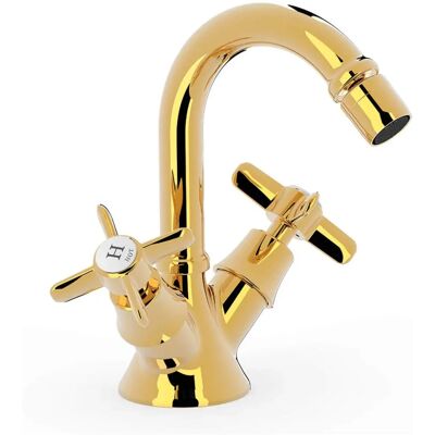 TRES GRIFERÍA 24212201OR Oro Bidé Grifo Bimando TRES GRIFERÍA 24212201OR Oro Bidé Grifo Bimando
