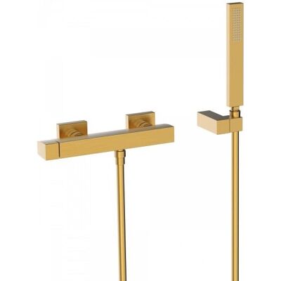 Tres Slim Mezclador de Ducha de Pared - Oro Mate 24K Tres Slim Mezclador de Ducha de Pared - Oro Mate 24K