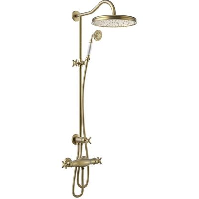 Conjunto de Ducha Termostática Empotrada Tres Clasic - Latón Viejo Mate Conjunto de Ducha Termostática Empotrada Tres Clasic - Latón Viejo Mate
