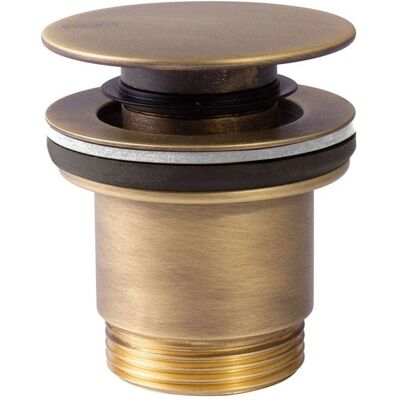 Complementos de Grifería Tres 24284001LM - Válvula de Desagüe Viejo Latón Mate - Válvula Complementos de Grifería Tres 24284001LM - Válvula de Desagüe Viejo Latón Mate - Válvula
