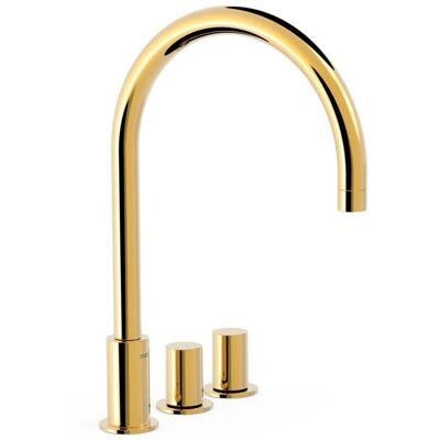 Tres Oro 24K Grifo de Pared Bimando para Lavabo Tres Oro 24K Grifo de Pared Bimando para Lavabo