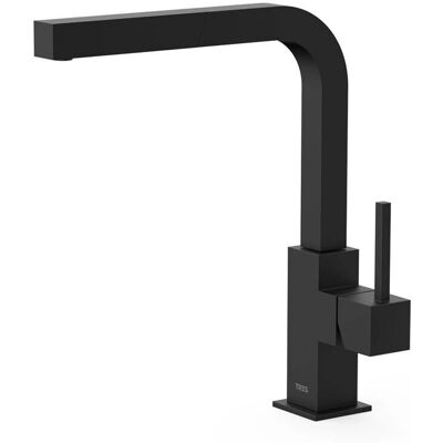 Grifo de Cocina Negro Mate de Tres - Caño Extraíble y Mangueras Flexibles Grifo de Cocina Negro Mate de Tres - Caño Extraíble y Mangueras Flexibles