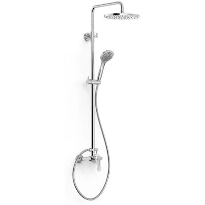 Conjunto de Grifo Ducha Monomando Mural 2 Vías - Cromo Conjunto de Grifo Ducha Monomando Mural 2 Vías - Cromo