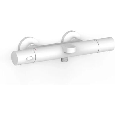 Tres 19017402BM Blanco Mate Grifo Termostático de Pared - Solución para Baño Tres 19017402BM Blanco Mate Grifo Termostático de Pared - Solución para Baño