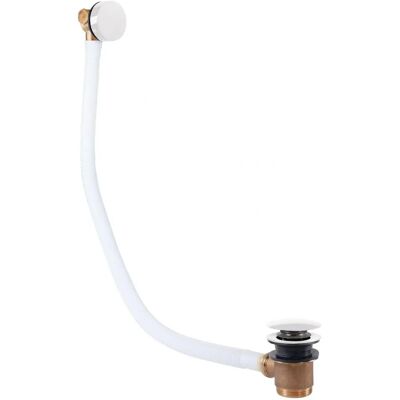 Válvula de Desagüe Redonda Blanco Mate Click-Clack para Bañera - Rebosadero y Drenaje Válvula de Desagüe Redonda Blanco Mate Click-Clack para Bañera - Rebosadero y Drenaje