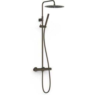 Conjunto de Grifo Termostático Over-Wall de Tres - Empotrado, 2 Vías, Negro Bronce Conjunto de Grifo Termostático Over-Wall de Tres - Empotrado, 2 Vías, Negro Bronce