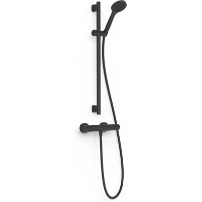 Kit de Ducha Termostático Base Plus - Montaje en Pared, Negro Mate Kit de Ducha Termostático Base Plus - Montaje en Pared, Negro Mate