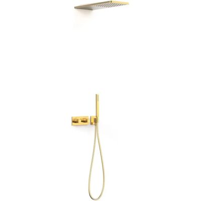 Kit de Ducha Termostático Oro 24K Tres 30725205OR - B-System Kit de Ducha Termostático Oro 24K Tres 30725205OR - B-System