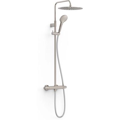 Conjunto de Ducha Termostática Tres Steel - Mural, 2 Vías, Acero Conjunto de Ducha Termostática Tres Steel - Mural, 2 Vías, Acero