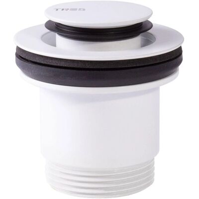 Tres 24284020BM Válvula de Desagüe Blanco Mate - Válvula de Desagüe Tres 24284020BM Válvula de Desagüe Blanco Mate - Válvula de Desagüe