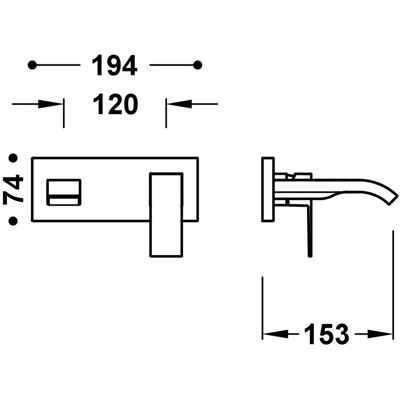 Grifería Tres 00630033 Pieza de Grifo - Cromo - Para Cuerpo Empotrado de Lavabo Grifería Tres 00630033 Pieza de Grifo - Cromo - Para Cuerpo Empotrado de Lavabo