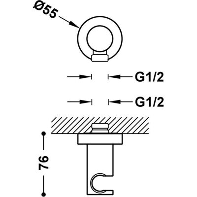 Grifería Tres - 26118221 - Cromo - Shower Holder - Shower Fitting Grifería Tres - 26118221 - Cromo - Shower Holder - Shower Fitting