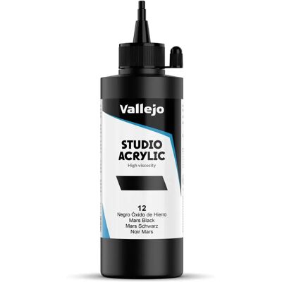 Tinta Acrílica Vallejo 200 ml - Óxido de Ferro Preto - Materiais de Arte Tinta Acrílica Vallejo 200 ml - Óxido de Ferro Preto - Materiais de Arte