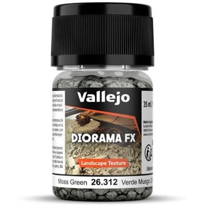 Texturas de Paisagem Verde Musgo Vallejo - Texturas para Dioramas 2-5mm Texturas de Paisagem Verde Musgo Vallejo - Texturas para Dioramas 2-5mm
