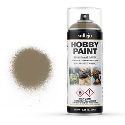 Farba w spray Vallejo 28.009 - 400ml - Podkład w sprayu - Khaki USA - Akcesoria modelarskie Farba w spray Vallejo 28.009 - 400ml - Podkład w sprayu - Khaki USA - Akcesoria modelarskie