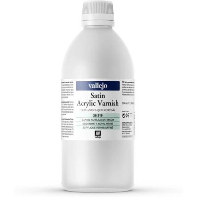 Verniz acetinado Vallejo Modelo 28519 - Tinta para hobbies criativos Verniz acetinado Vallejo Modelo 28519 - Tinta para hobbies criativos