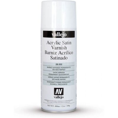 Vallejo 28.532 White 400 ml - Aerosol Primer - Satin Finish Vallejo 28.532 White 400 ml - Aerosol Primer - Satin Finish