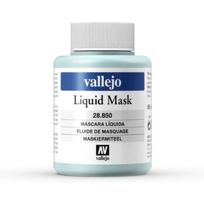 Liquide Masque Vallejo - Bleu - Liquide de Masquage pour Peinture - Publicité Liquide Masque Vallejo - Bleu - Liquide de Masquage pour Peinture - Publicité