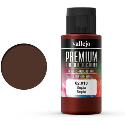 Colori acrilici seppia Vallejo - 60ml - Resistente agli urti e alle intemperie Colori acrilici seppia Vallejo - 60ml - Resistente agli urti e alle intemperie