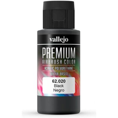 Vallejo Svart akrylfärg - 60ml - Akryltyp Vallejo Svart akrylfärg - 60ml - Akryltyp