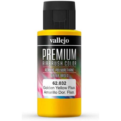 Vallejo Premium Color Fluorescent Acrylic Paint - 60 ml - Yellow Vallejo Premium Color Fluorescent Acrylic Paint - 60 ml - Yellow