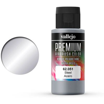 Vallejo Steel Acrylic Paint 60ml - Impact-Resistant - Art Supplies Vallejo Steel Acrylic Paint 60ml - Impact-Resistant - Art Supplies