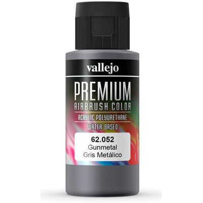 Vallejo 62.052 Acrylic Paint - Gunmetal - 60ml Vallejo 62.052 Acrylic Paint - Gunmetal - 60ml