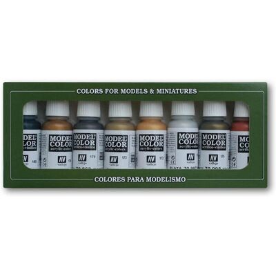 Vallejo 53074 Conjunto de Tintas Acrílicas Metálicas - 5x60ml Vallejo 53074 Conjunto de Tintas Acrílicas Metálicas - 5x60ml