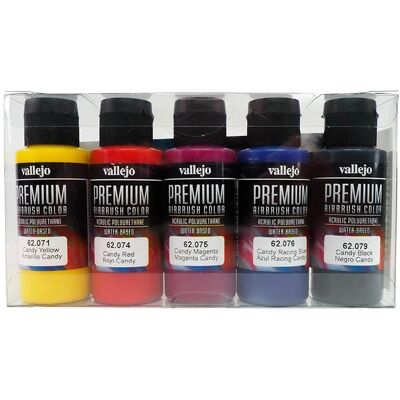 Conjunto de tintas para modelos Vallejo - 5 x 60ml cores acrílicas Conjunto de tintas para modelos Vallejo - 5 x 60ml cores acrílicas