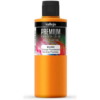 Vallejo Premium Acrylic Paint - Fluorescent Orange - 200ml Vallejo Premium Acrylic Paint - Fluorescent Orange - 200ml