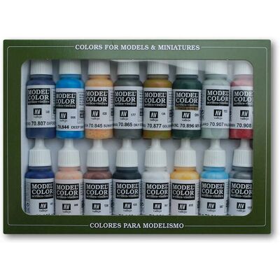 Vallejo 70111 Akryl färg - Set om 16 färger - Modellfärg Vallejo 70111 Akryl färg - Set om 16 färger - Modellfärg