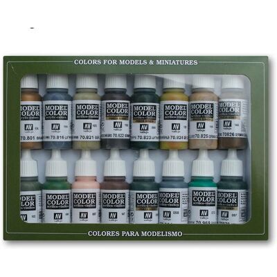 Conjunto de Cores Modelo Vallejo - Camuflagem Alemã WWII - Tinta Acrílica Conjunto de Cores Modelo Vallejo - Camuflagem Alemã WWII - Tinta Acrílica