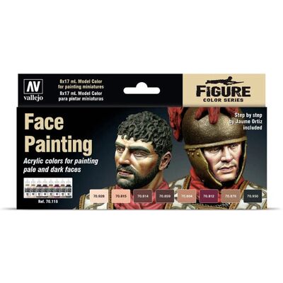Vallejo 70.119 Ensemble de Peintures Acryliques - Tons de Peau, Noir, Rouge, Sable - Publicité Vallejo 70.119 Ensemble de Peintures Acryliques - Tons de Peau, Noir, Rouge, Sable - Publicité