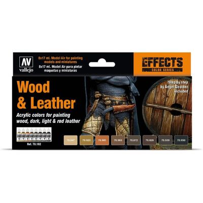 Vallejo Vallejo Modellfarbe Set 17ml - Holz & Leder - Acrylmodellfarbe - AV70182 Vallejo Vallejo Modellfarbe Set 17ml - Holz & Leder - Acrylmodellfarbe - AV70182