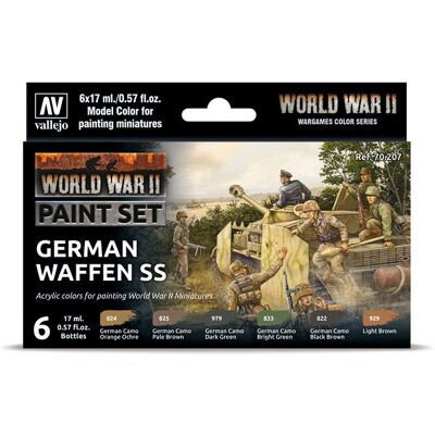 Vallejo 70.207 Acrylic paint - WWII German Waffen SS - 17ml Vallejo 70.207 Acrylic paint - WWII German Waffen SS - 17ml