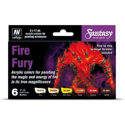 Vallejo Fire Fury Acrylic Paint Set - Model Type Vallejo Fire Fury Acrylic Paint Set - Model Type