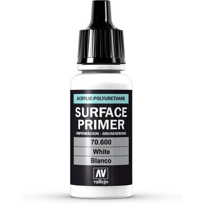 Vallejo Primaire de Surface Blanc - 70.600 - Acrylique, Plastique, Laiton - 17ml - Publicité Vallejo Primaire de Surface Blanc - 70.600 - Acrylique, Plastique, Laiton - 17ml - Publicité