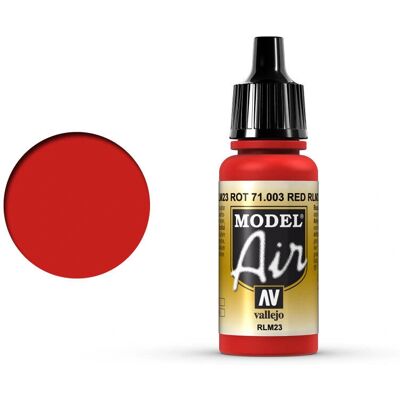 Peinture Acrylique Vallejo 71.003 - Rouge - Model Air - Publicité Peinture Acrylique Vallejo 71.003 - Rouge - Model Air - Publicité