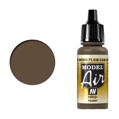 Peinture acrylique Vallejo Model Air Camo Brun Moyen - Flacon 17 ml - Publicité Peinture acrylique Vallejo Model Air Camo Brun Moyen - Flacon 17 ml - Publicité
