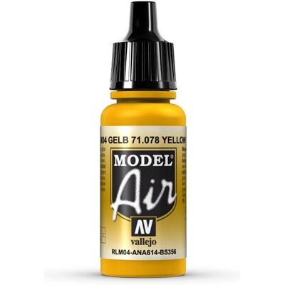 Vallejo Model Air Amarelo - Tinta acrílica para modelos Vallejo Model Air Amarelo - Tinta acrílica para modelos