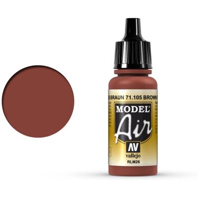 Vallejo marrom RLM26 Model Air - Tinta acrílica, 17ml Vallejo marrom RLM26 Model Air - Tinta acrílica, 17ml